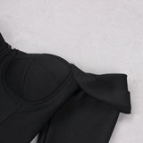 OFF SHOULDER STRAP MINI DRESS IN BLACK styleofcb 
