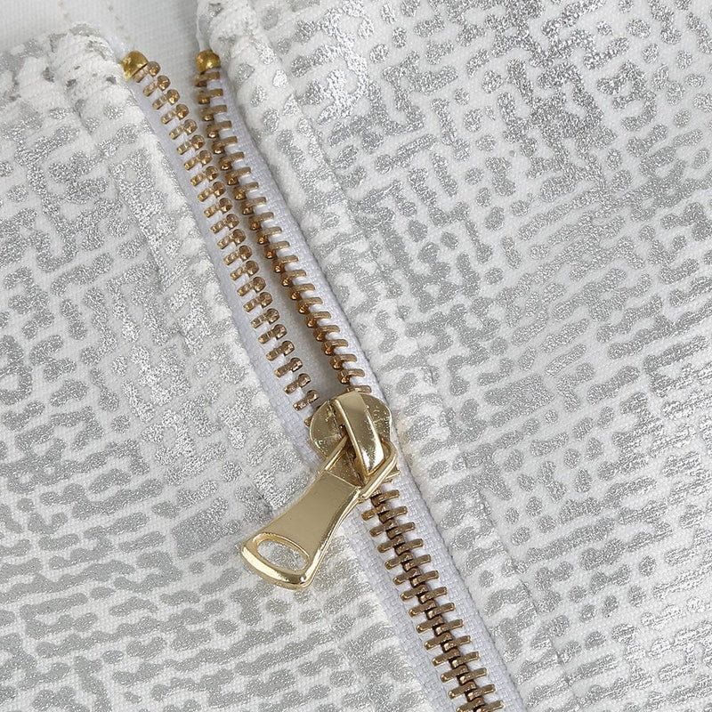 SILVER BANDEAU RHINESTONE TRIMMING DRESS styleofcb 