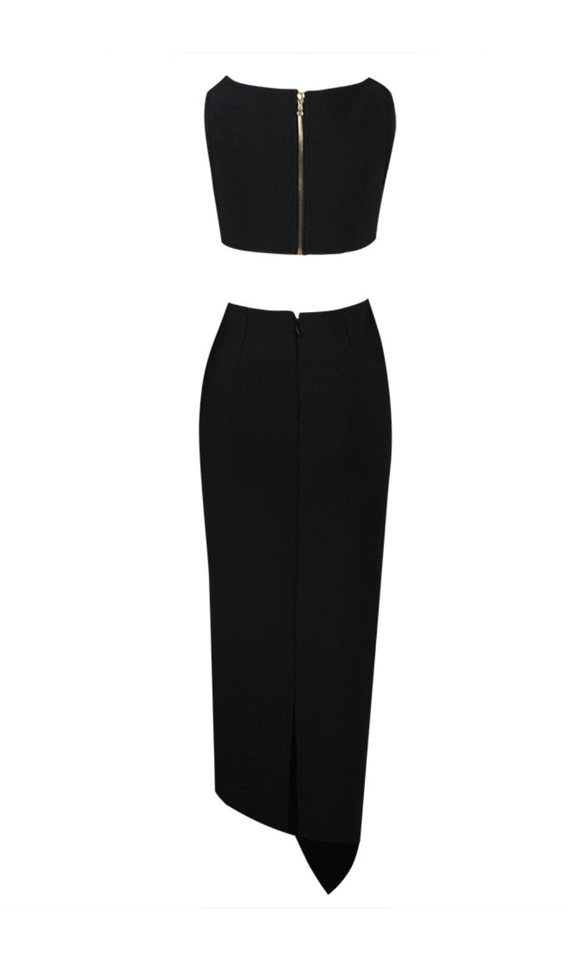 CUTOUT TWO PIECES SUIT IN BLACK styleofcb 