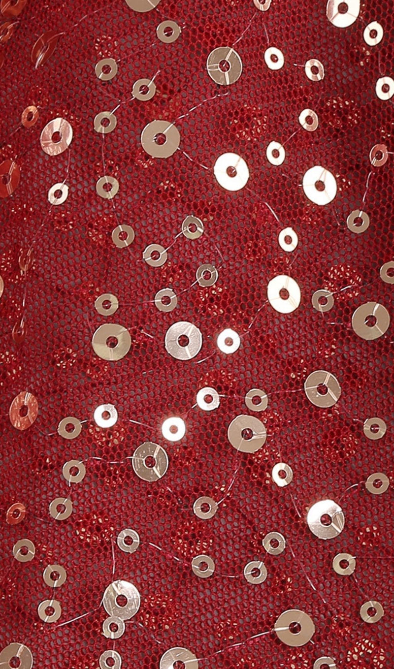 BANDAGE SEQUIN MAXI DRESS IN RED Dresses styleofcb 