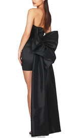 STRAPLESS BOWKNOT MINI DRESS IN BLACK Oh CICI 