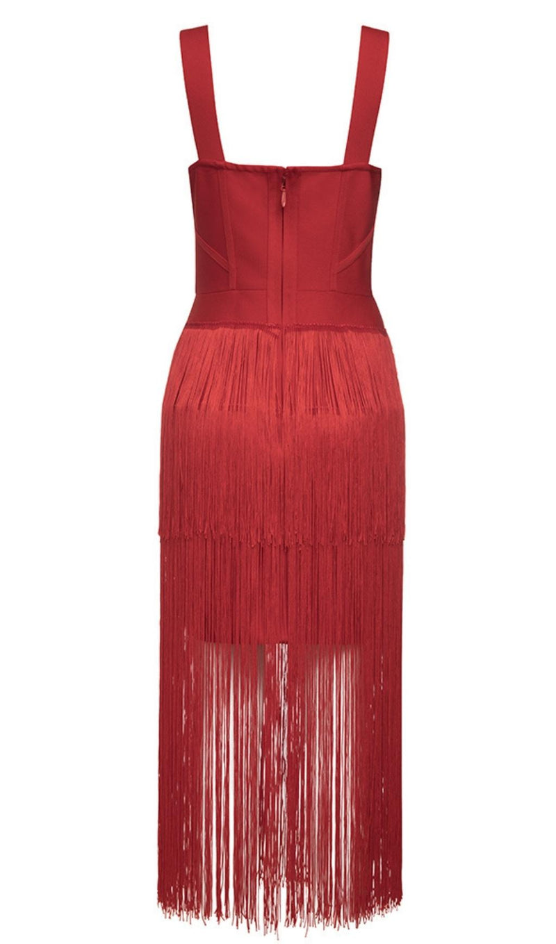 TASSEL MAXI DRESS IN RED Dresses styleofcb 
