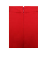RED BLAZER SUIT WITH FEATHER TRIM Bottoms styleofcb 