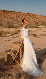 PUFFY SLEEVES WEDDING GOWN IN WHITE MAXI BANDAGE DRESSES & GOWNS styleofcb 
