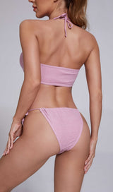 LUREX BIKINI SUIT IN PINK styleofcb 