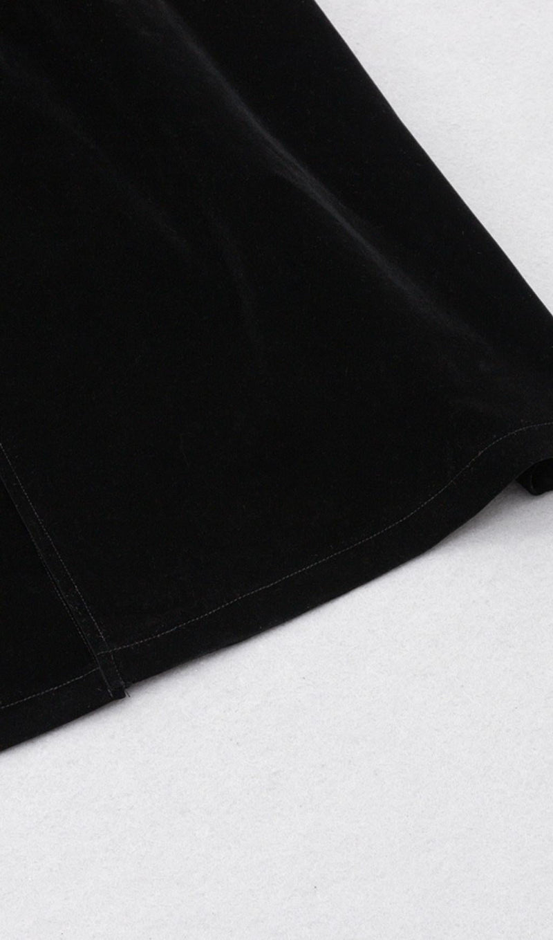 V NECK SLEEVELESS MIDI DRESS IN BLACK Dresses styleofcb 