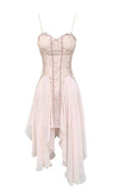 BANDAGE SATIN LACE MIDI DRESS Dresses styleofcb 