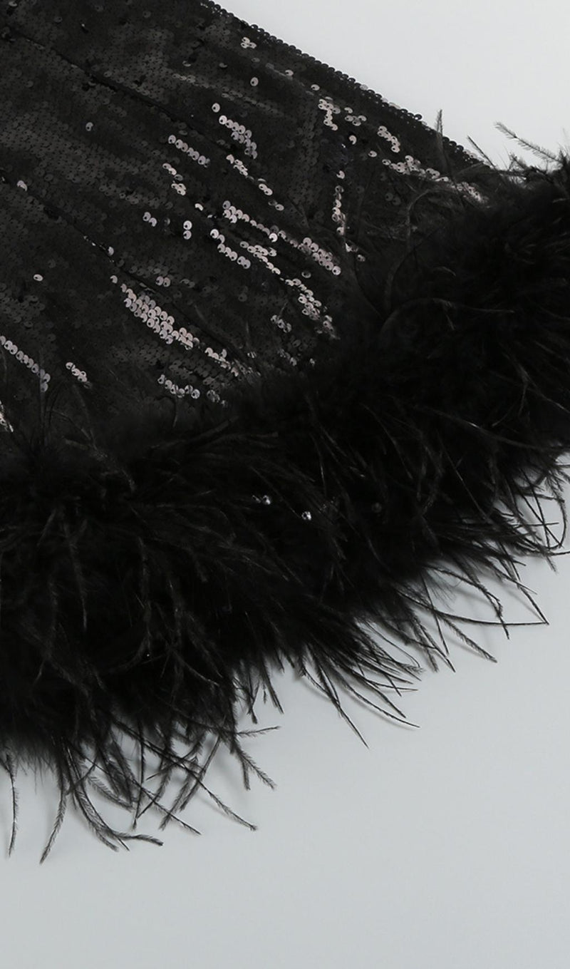 ONE SHOULDER SEQUIN MINI DRESS IN BLACK Dresses styleofcb 