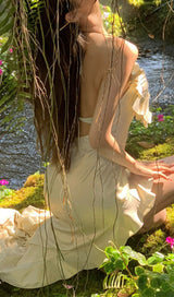 BOW HELTER HIGH LOW DRESS IN WHITE DRESS STYLE OF CB 