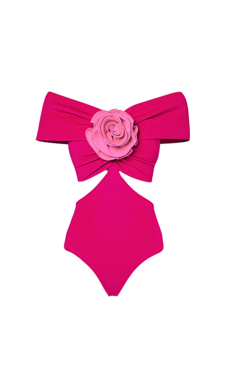 ROSE FLOWER ONE-PIECE SWIMSUIT styleofcb 