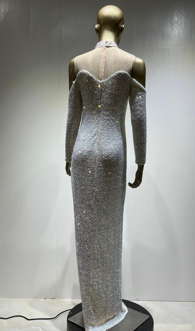 SEQUIN MINI DRESS IN SILVER Dresses styleofcb 
