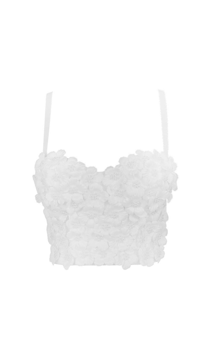 PINK FLOWER CRYSTAL TOP Shirts & Tops styleofcb 