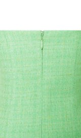 ROSIE GREEN TWEED CRYSTAL FRINGE DRESS Dresses styleofcb 