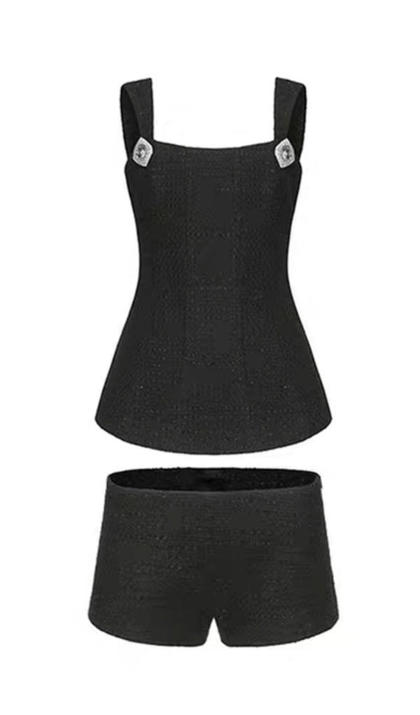 BOW-EMBELLISHED RHINESTONE MINI DRESS IN BLACK DRESS STYLE OF CB 