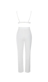 PEARL-DECORATED SUIT IN WHITE styleofcb 