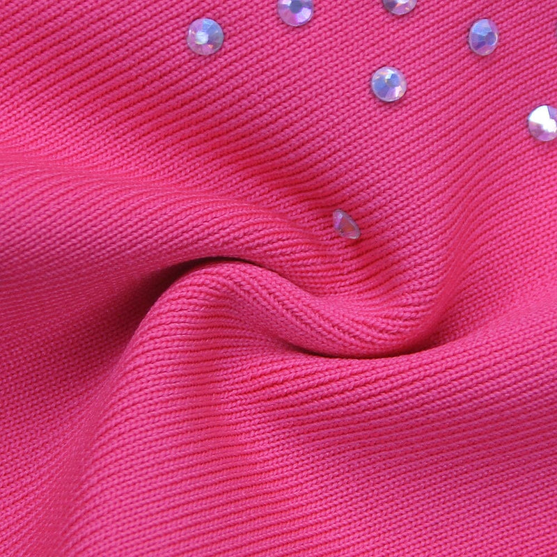HALTER NECK CRYSTAL BACKLESS JUMPSUITS IN PINK BODYSUITS & JUMPSUITS styleofcb 