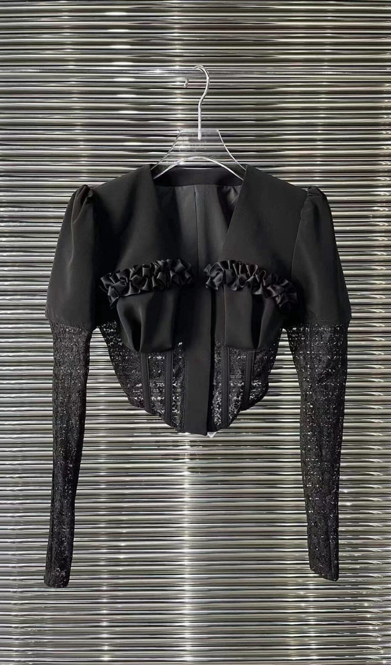MESH CORSET TWO PIECES SUIT IN BLACK styleofcb 