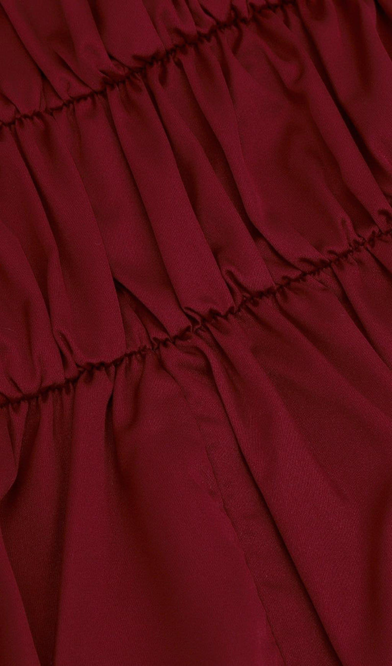 BANDAGE RUCHED MAXI DRESS IN RED Dresses styleofcb 