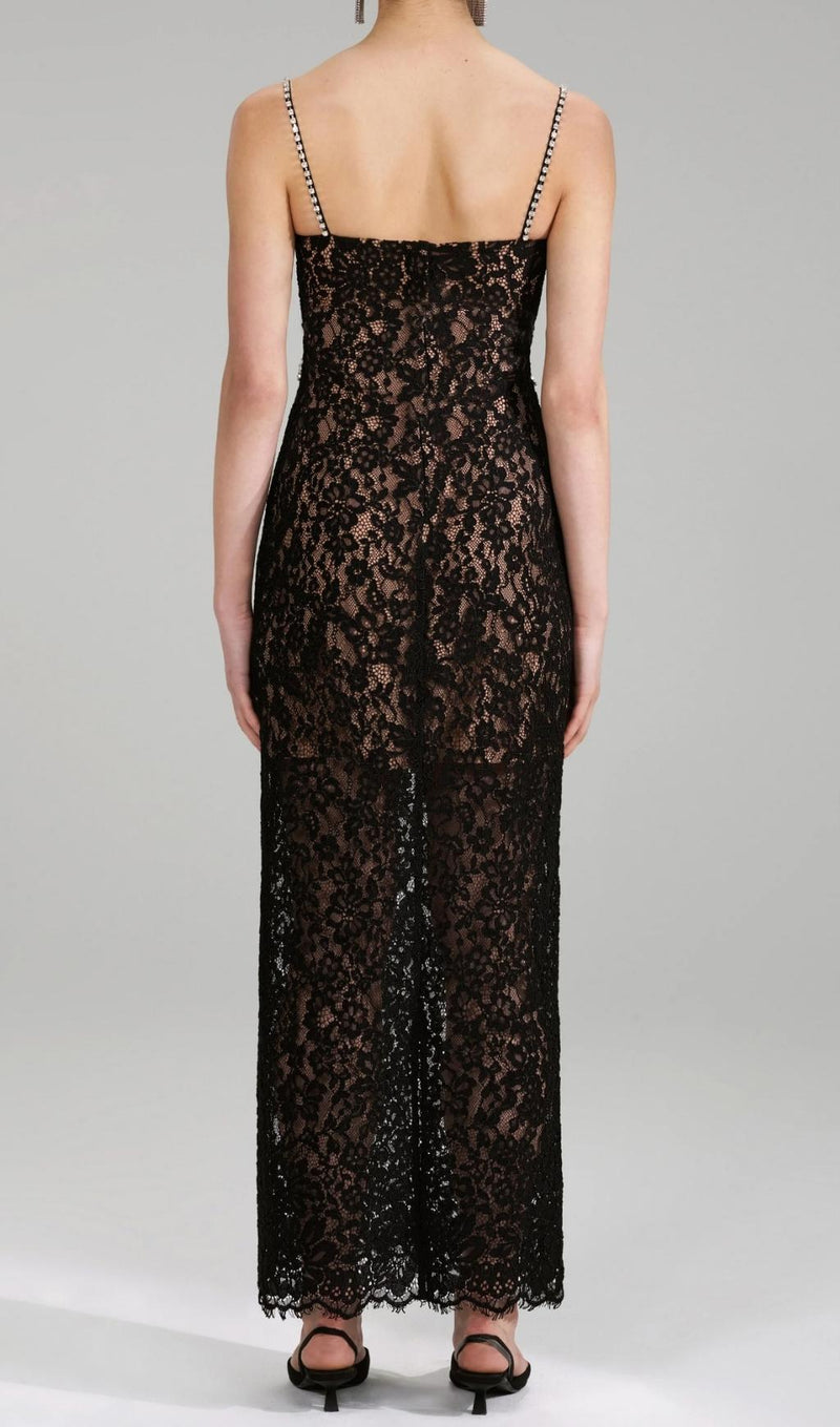 SLEEVELESS LACE MIDI DRESS IN BLACK Dresses styleofcb 