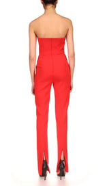 SEQUIN BANDAGE JUMPSUIT IN RED DRESS styleofcb 