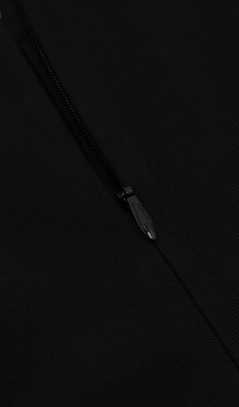 HALTER ONE SHOULDER MIDI DRESS IN BLACK Dresses styleofcb 