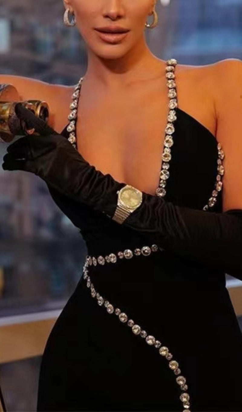 DIAMOND MAXI DRESS IN BLACK Dresses styleofcb 