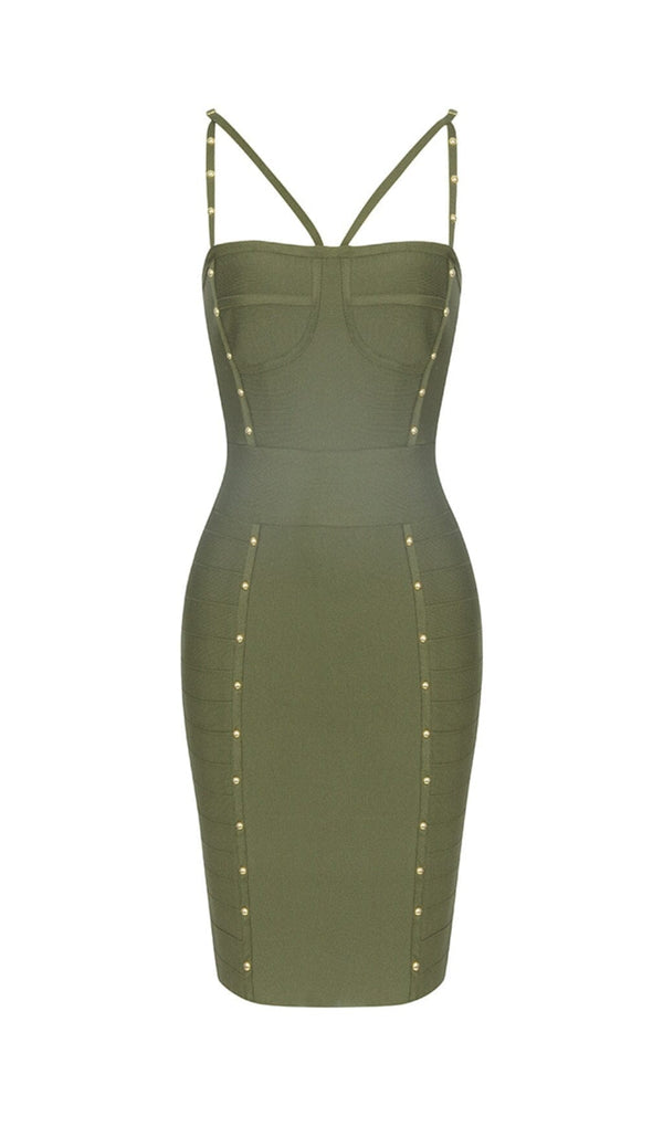 BODYCON MINI DRESS IN ARMYGREEN styleofcb 