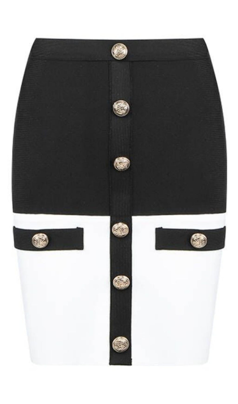 BANDAGE BUTTONS MINI DRESS styleofcb 
