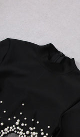 PEARL HOLLOW SEXY DRESS IN BLACK DRESSES styleofcb 