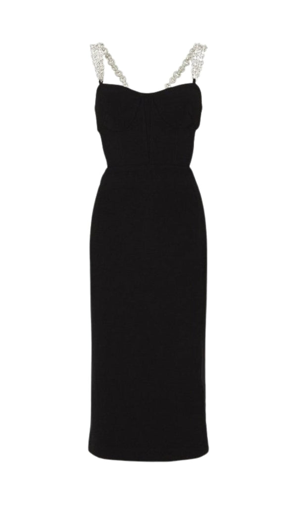 BANDAGE CUTOUT MIDI DRESS IN BLACK styleofcb 