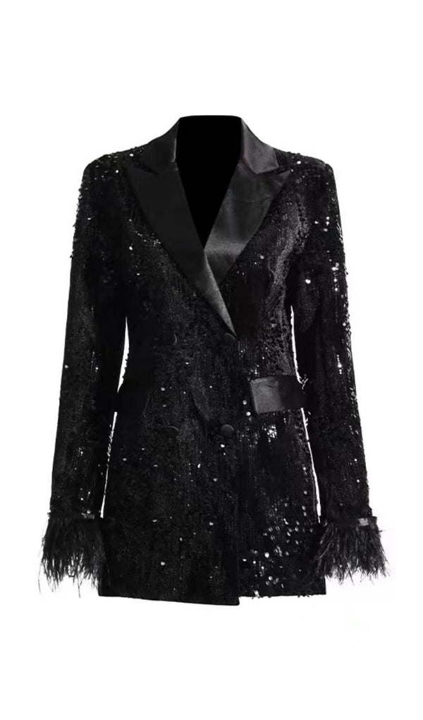 BLACK SUIT SEQUINS styleofcb 