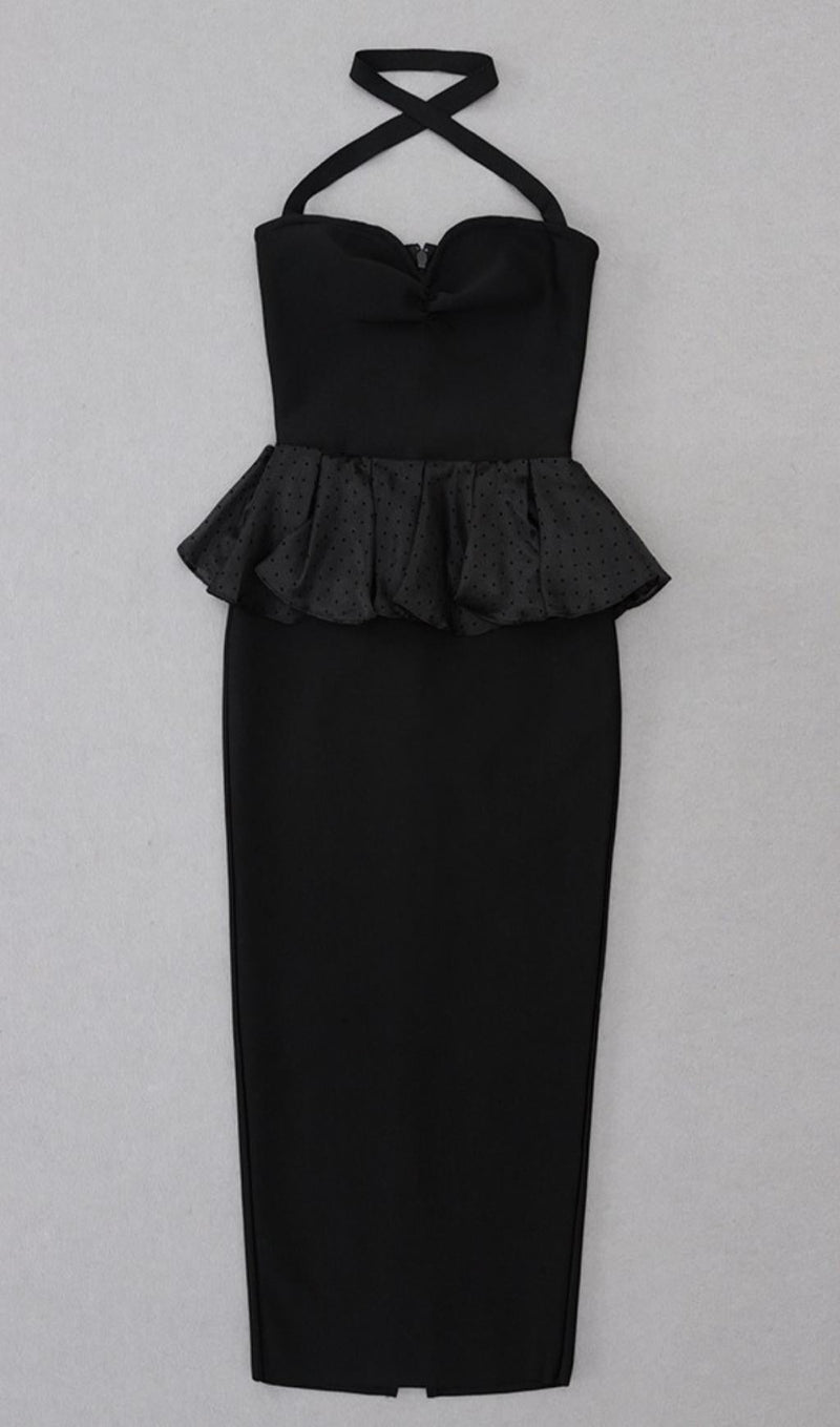 HALTER BANDAGE MIDI DRESS IN BLACK Dresses styleofcb 