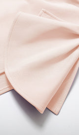 STRAPLESS DRAPED SLEEVE SLITS BANDAGE DRESS IN BEIGE Dresses styleofcb 