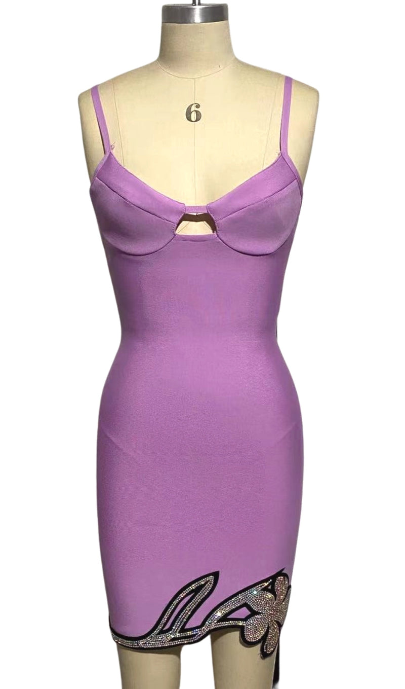 CRYSTAL FLOWER MINI DRESS Dresses styleofcb 