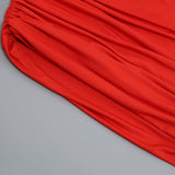 PLEATED SLEEVELESS ONE-SHOULDER DRESS styleofcb 