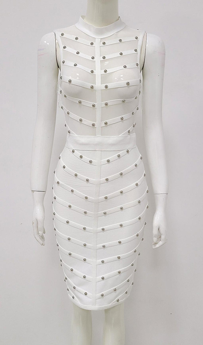 BANDAGE BODYCON MESH MINI DRESS Dresses styleofcb 