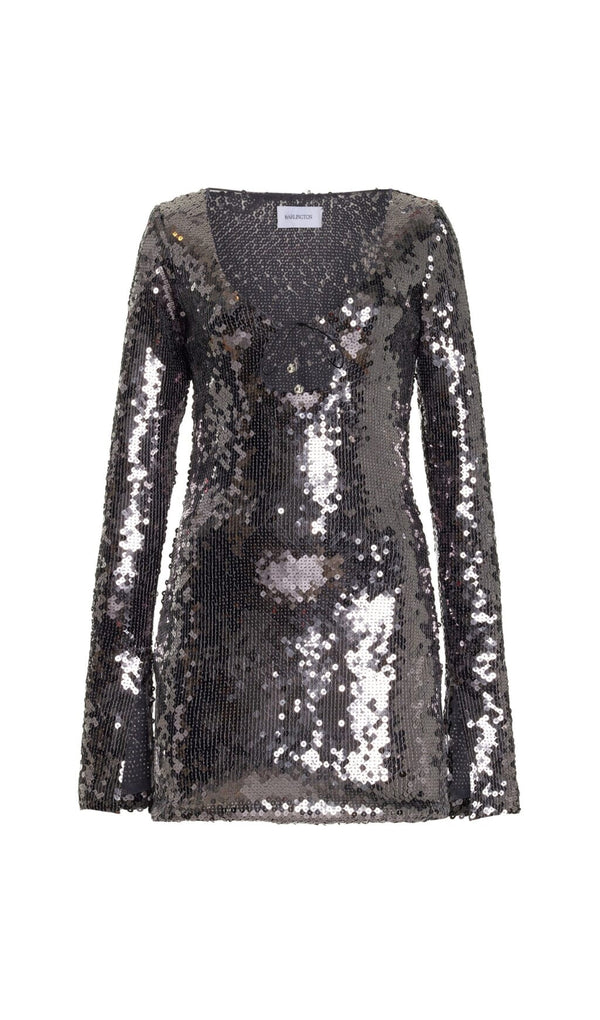 Solaria sequined tulle mini dress styleofcb 