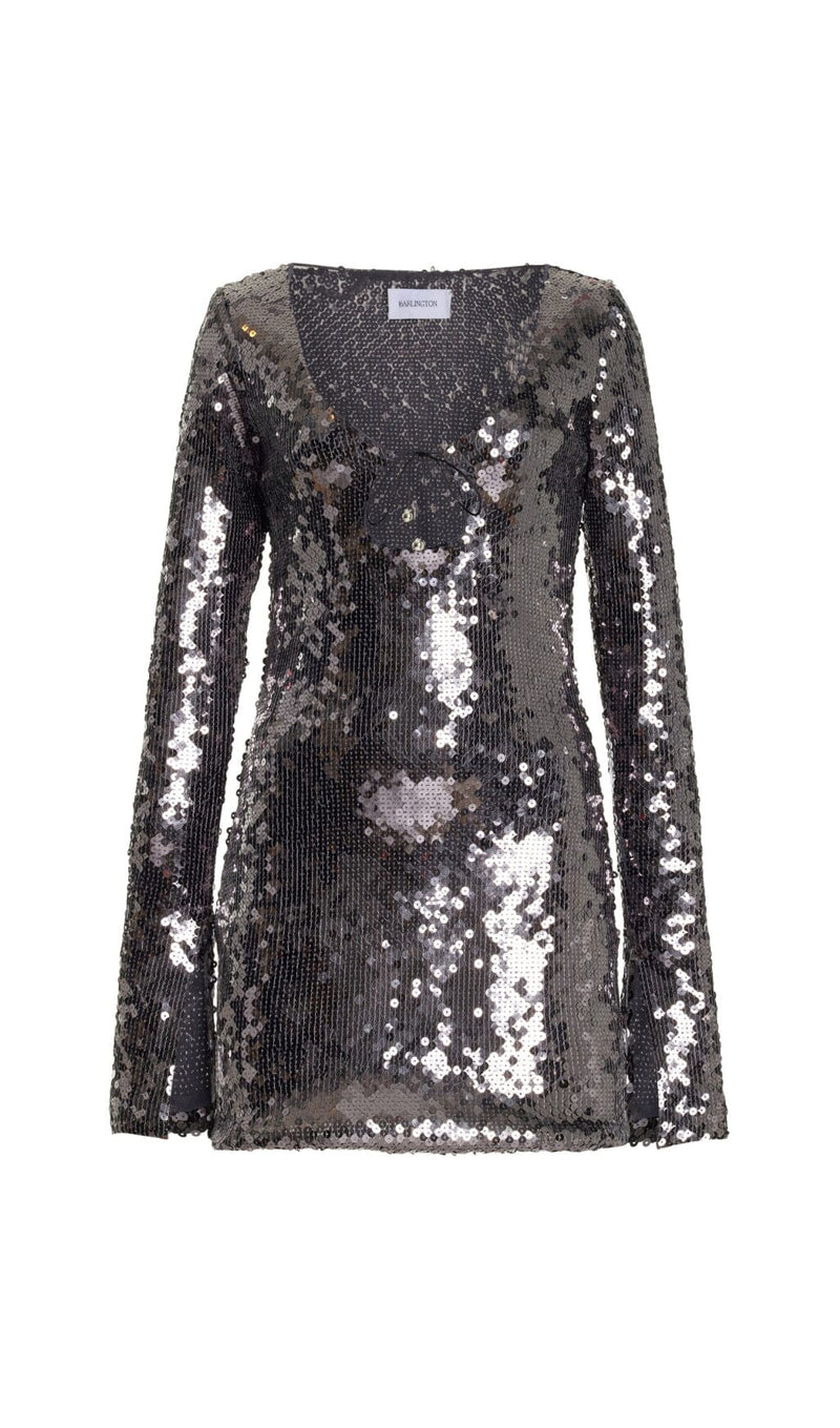 Solaria sequined tulle mini dress styleofcb 