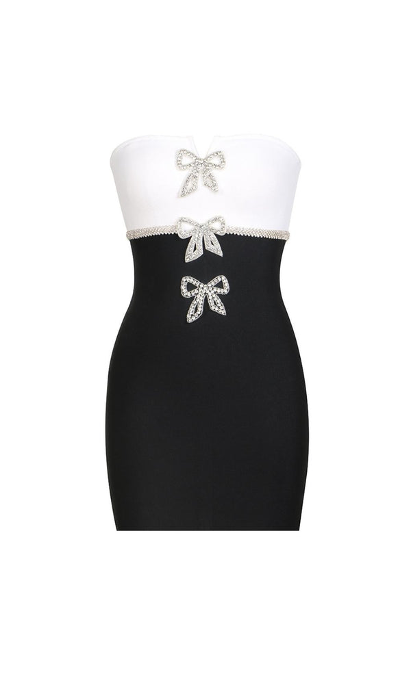 RHINESTONE BANDAGE MINI DRESS styleofcb 
