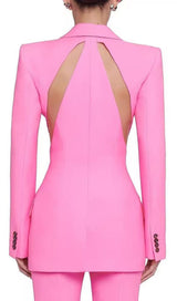 CUTOUT BLAZER SUIT IN PINK styleofcb 