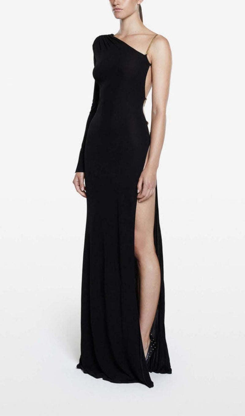 ONE SHOUDLER BACKLESS MAXI DRESS IN BLACK Dresses styleofcb 