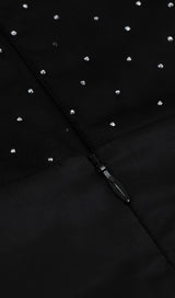 STRAPLESS MIDI DRESS IN BLACK styleofcb 