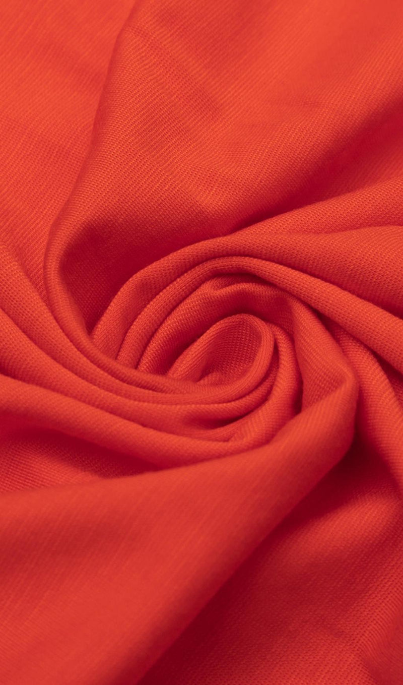 OFF SHOULDER LONG SLEEVE IRREGULAR IN ORANGE styleofcb 