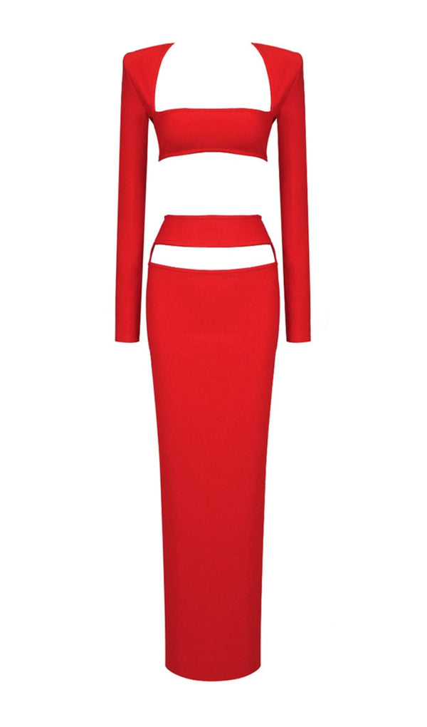 RED TWO PIECES BANDAGE SET styleofcb 