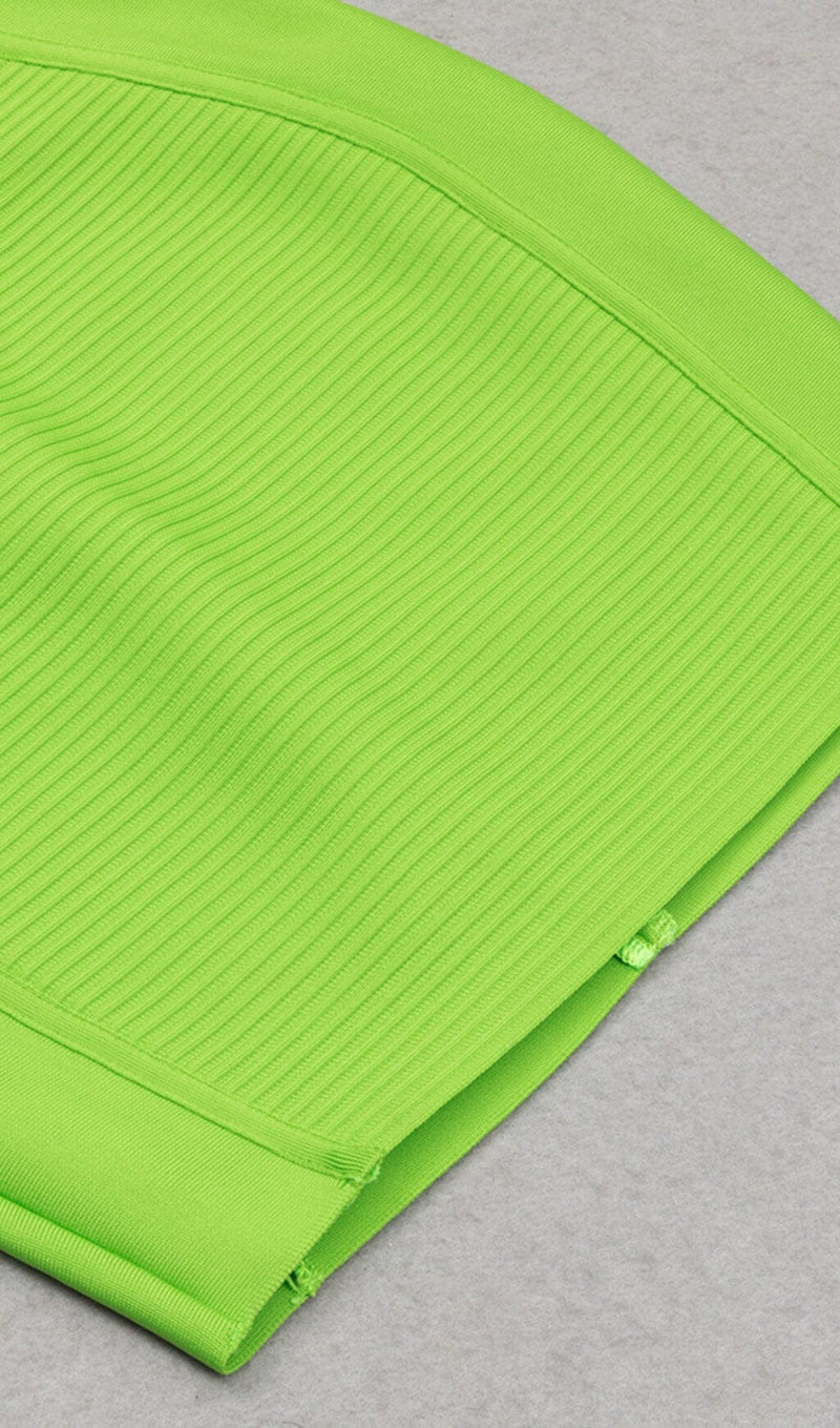 CUT OUT BODYCON MINI DRESS IN LIME DRESS styleofcb 