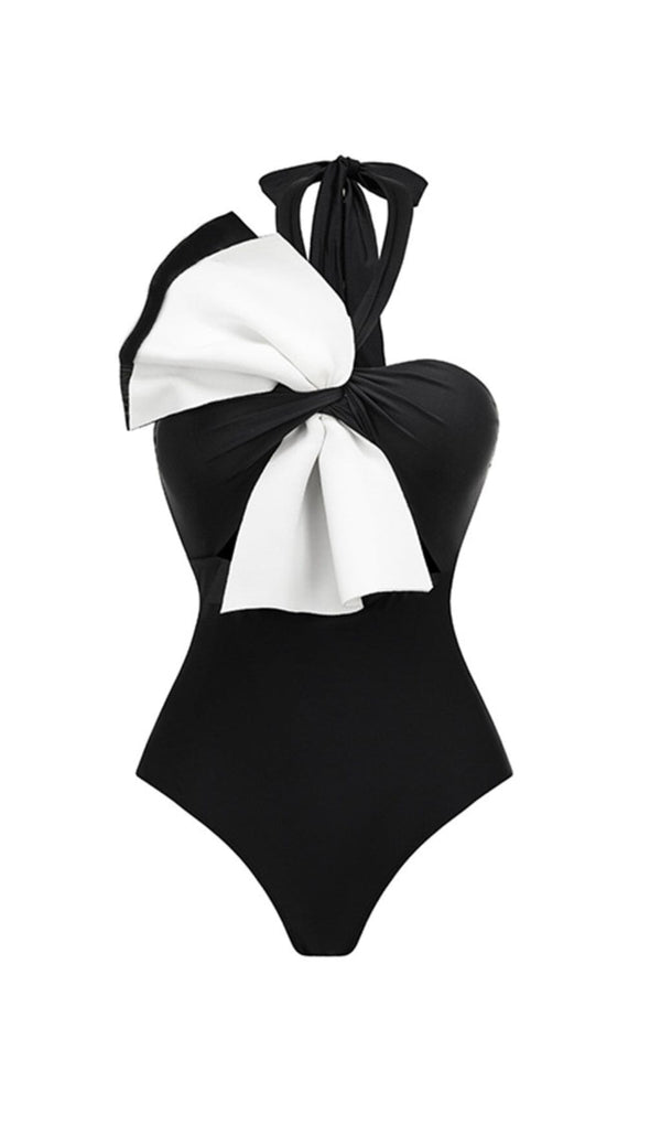 RUFFLE COLOR BLOCK ONE PIECE SWIMSUIT styleofcb 
