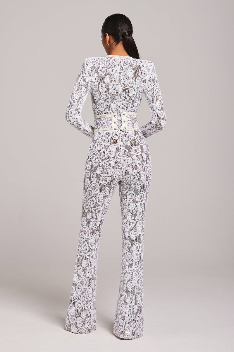 White Dark Nude Jumpsuit Jumpsuits styleofcb 