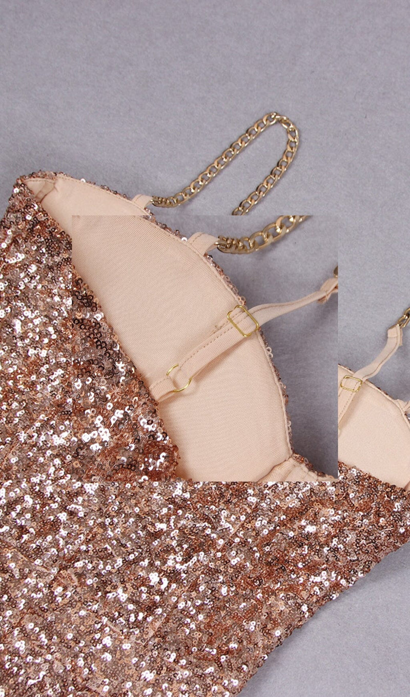 GLITTER STRAPPY JUMPSUIT IN GOLD DRESS STYLE OF CB 