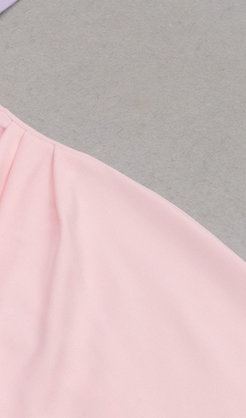 RUFFLE BODYCON MIDI DRESS IN PINK DRESS STYLE OF CB 
