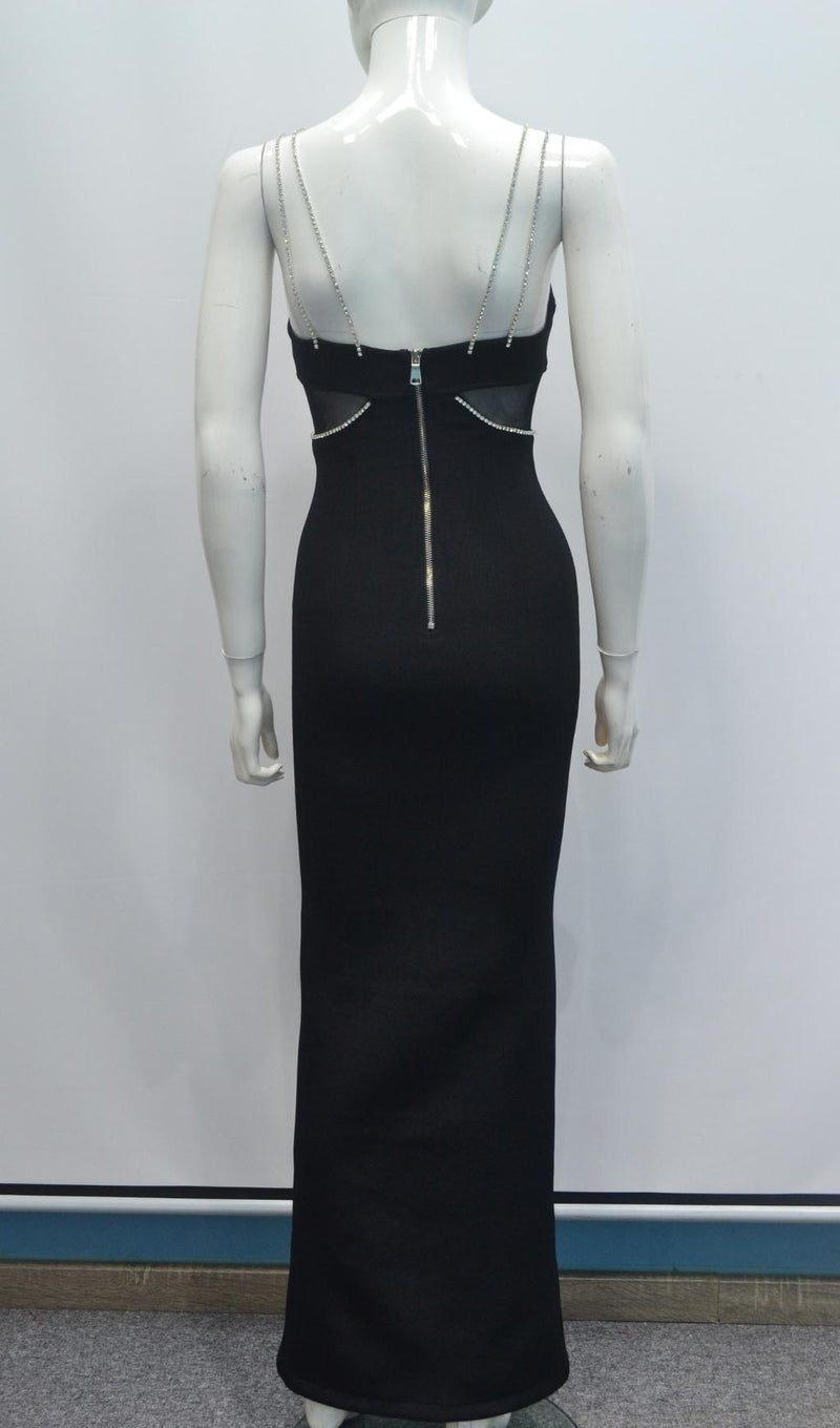SLEEVELESS MAXI DRESS IN BLACK styleofcb 